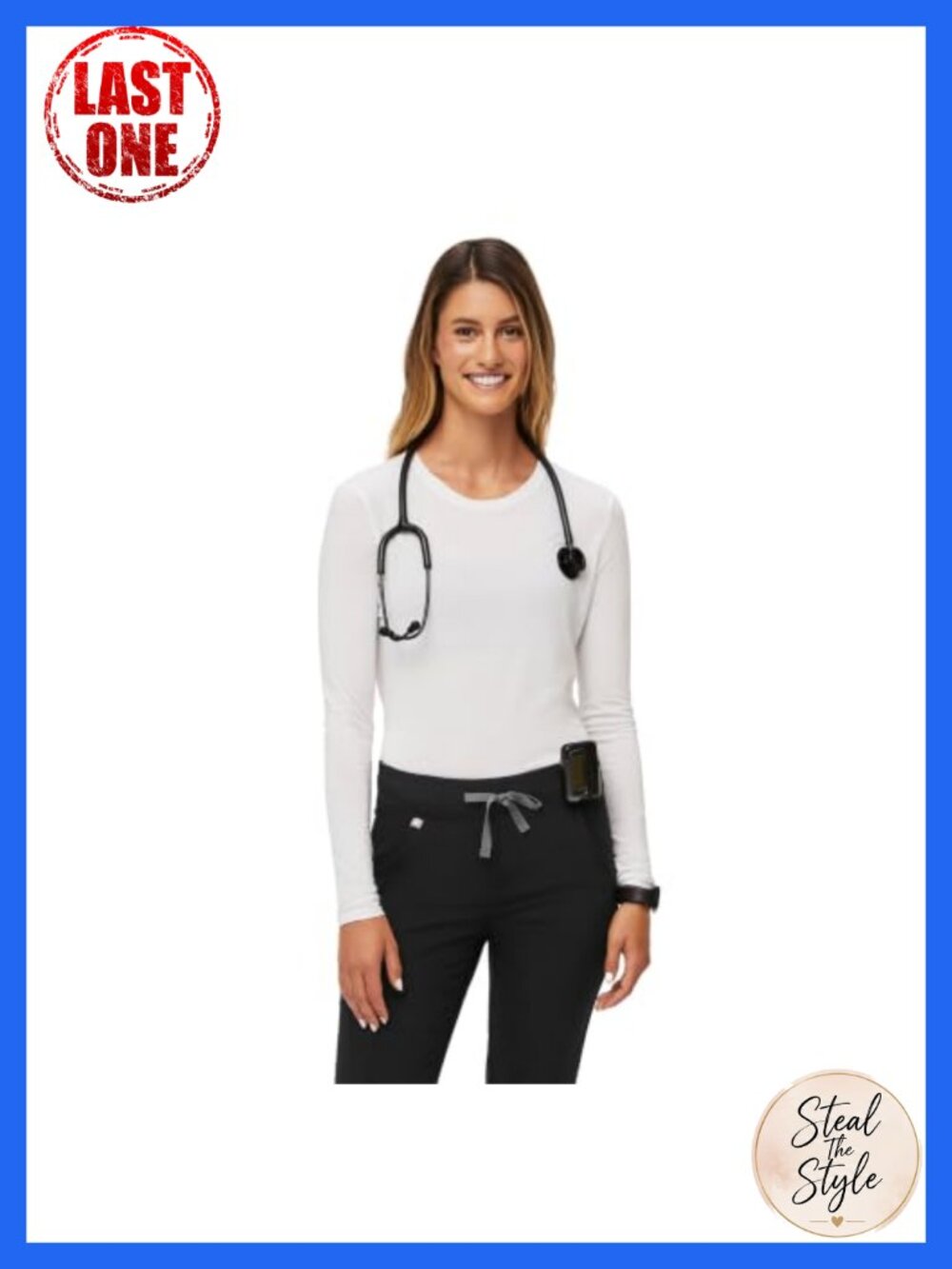 Supersoft Long Sleeve Underscrub Medical Scrub Top Round Neck